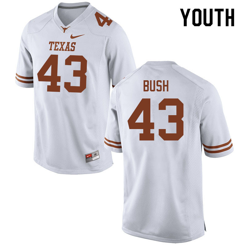 Youth #43 Jett Bush Texas Longhorns College Football Jerseys Sale-White